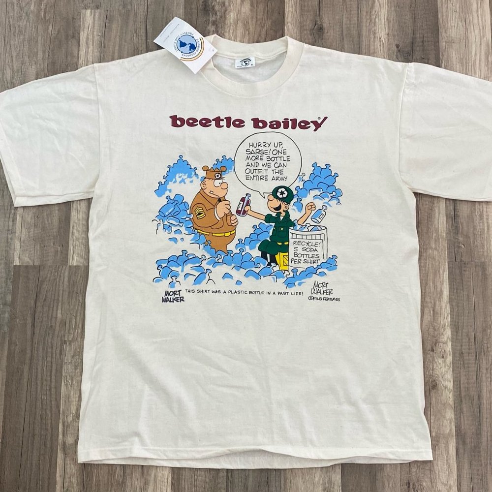 Rare Vintage Beetle Bailey signed Mort Walker XL